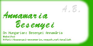 annamaria besenyei business card